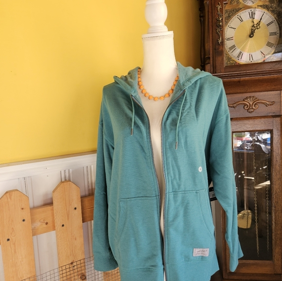 Eddie Bauer Jackets & Blazers - NWT.Eddie Bauer Teal Zip-Up Hoodie..Size Small